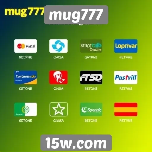 Formas de pagamento disponíveis no mug777
